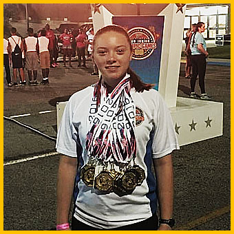Abbey Coutscoudis Won Gold at the AAU Tae Kwon Do Junior Olympics